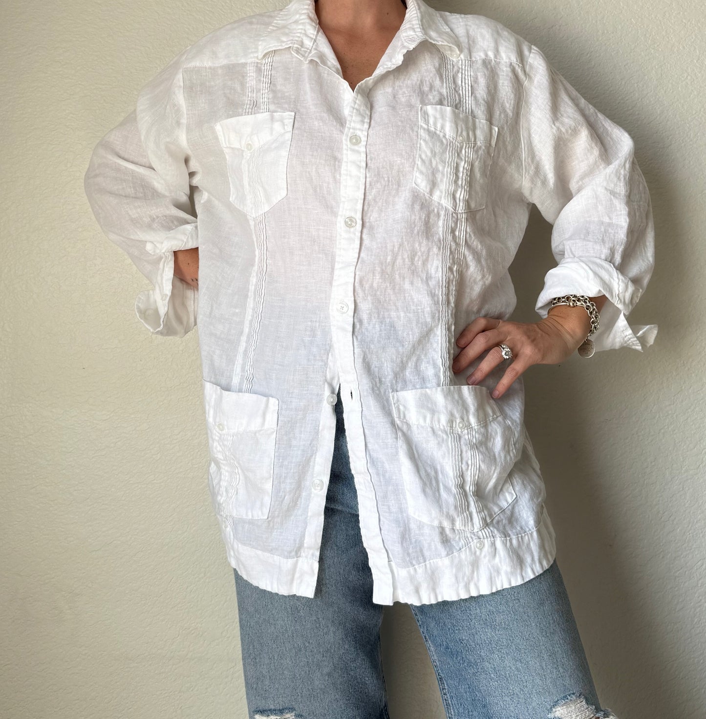 Cubavera 100% Linen Mens Large