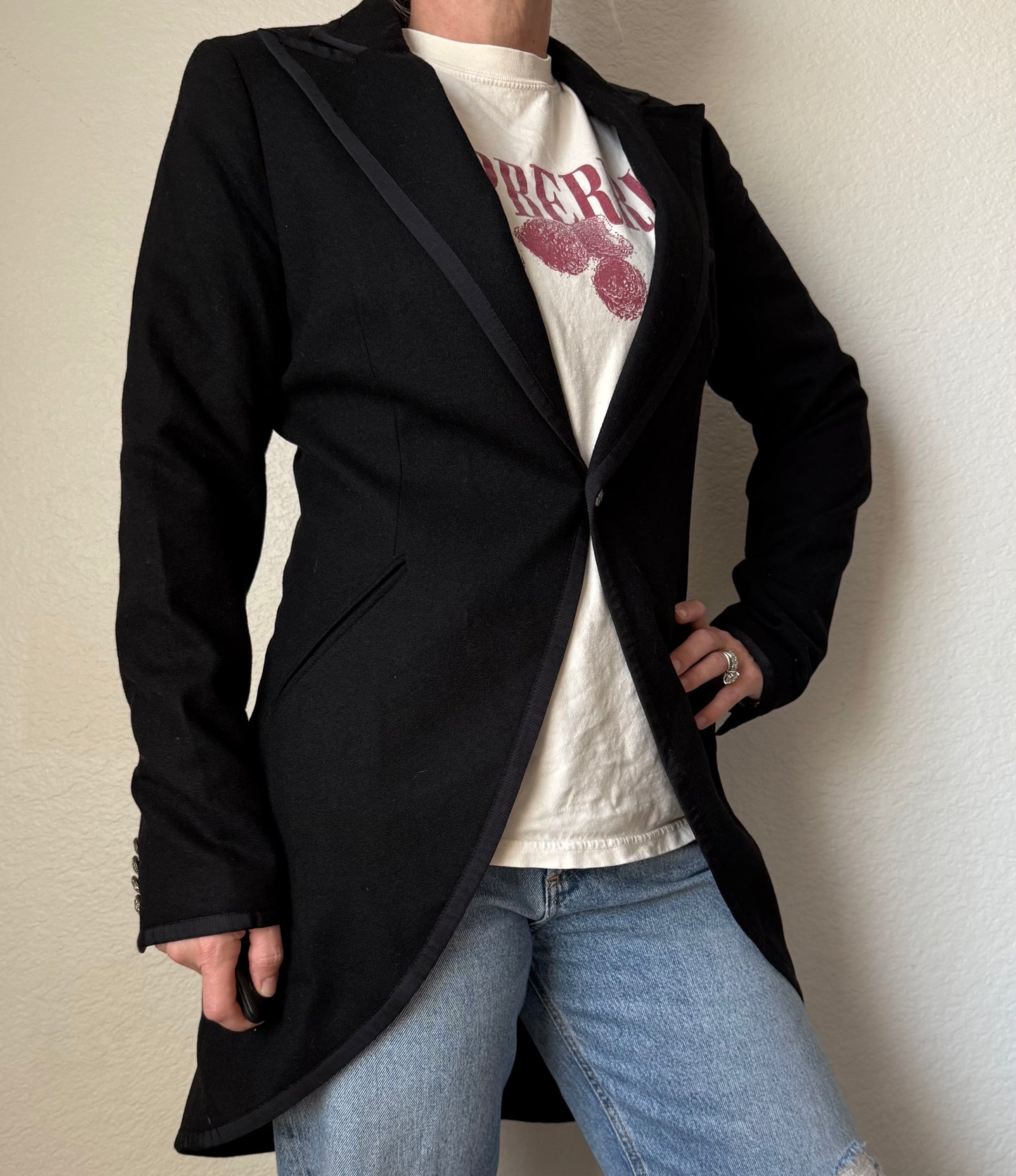Ralph Lauren Rugby Wool Cashmere Black Blazer/ Schoolboy Equestrian